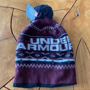 NEW Under Armour Winter Hat Ski Beanie Maroon